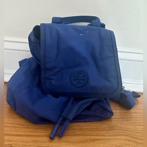blue mini tory burch backpack